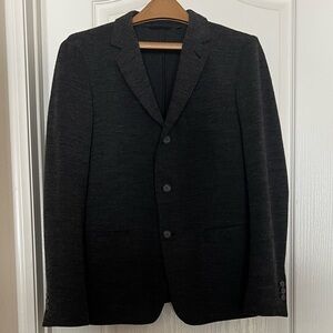Vince Charcoal Gray Heather Waffle Knit Men's Blazer Sport Coat Size 40 (S-M)